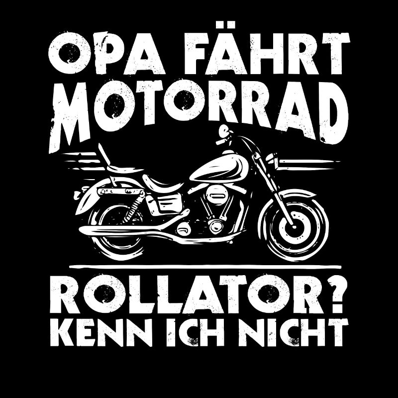 Opa Motorrad Großvater Motorradfahrer