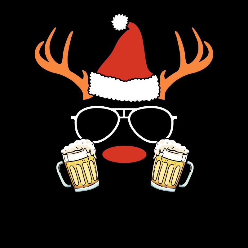 Weihnachtsmann Weihnachten Bier Rentier