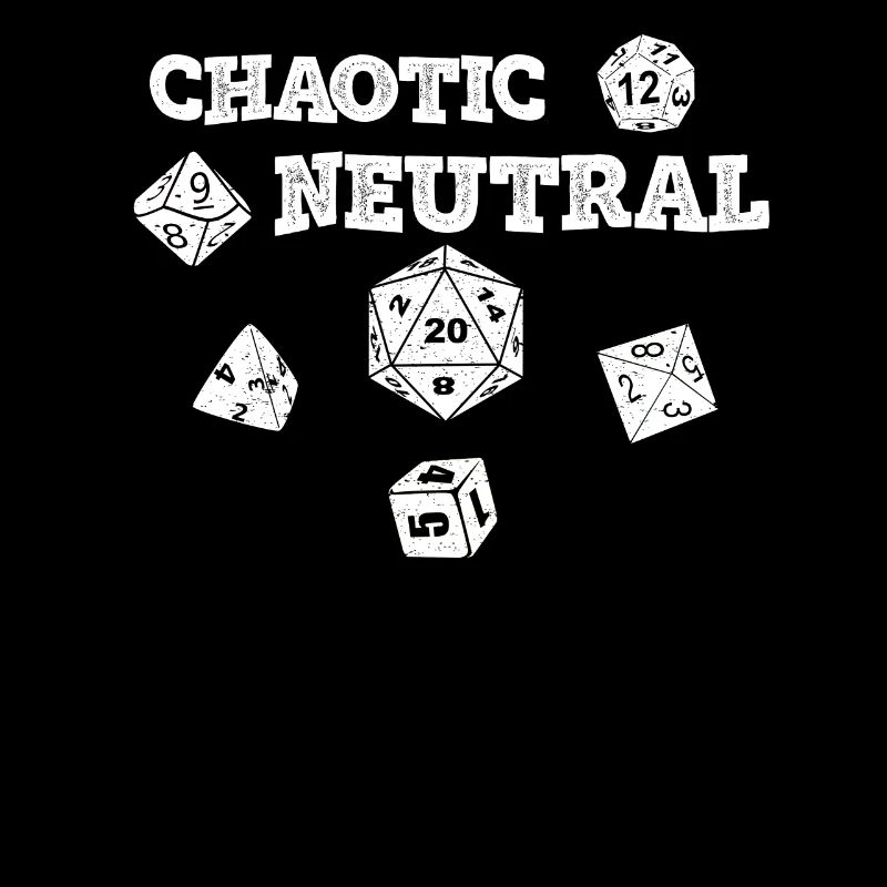 RPG Dés Dice Dragons CHAOTIC NEUTRE
