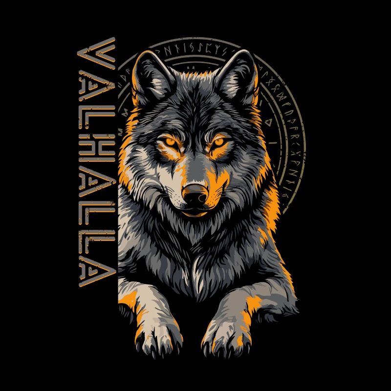 Wikinger Vegvisir Runen Wolf Nordischer Mythos