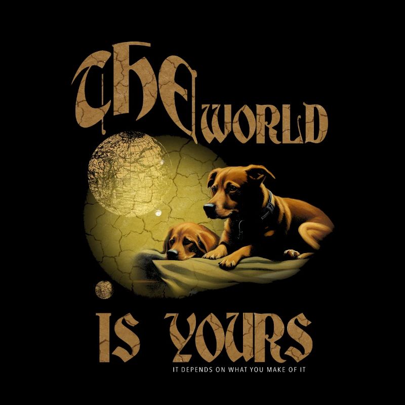 The World is yours Hunde Vater Sohn Mutter Tochter