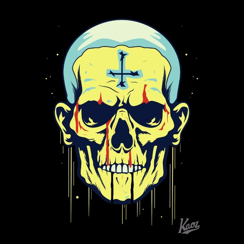 Un crâne de dessin animé cool