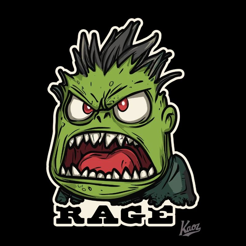 Colère de l’ogre vert en colère
