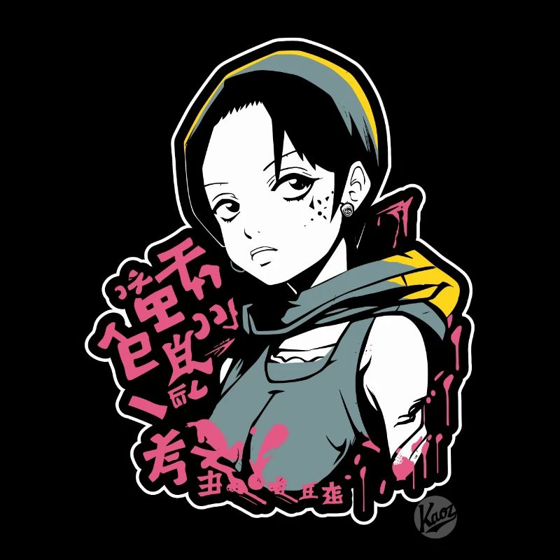 Fille alternative super cool et décontractée