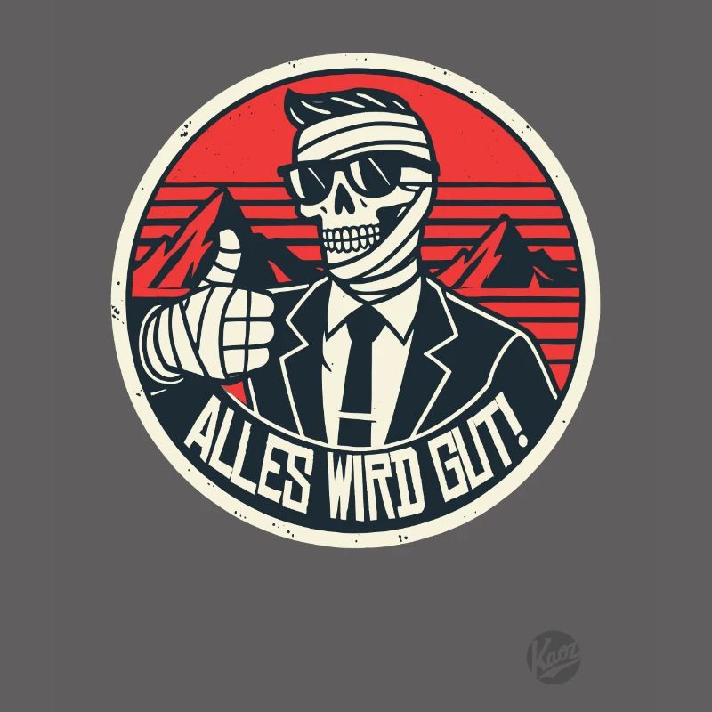 Thumbs Up Skeleton Mummy: Everything Will Be Fine