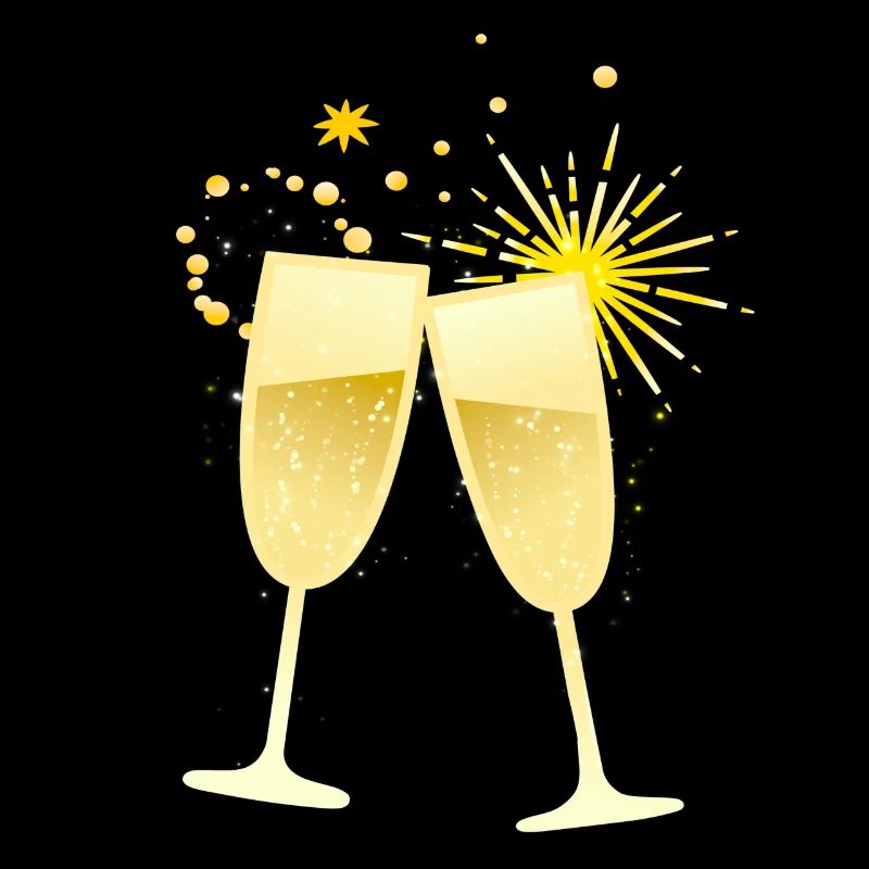 Cheers! Sektgläser Illustration