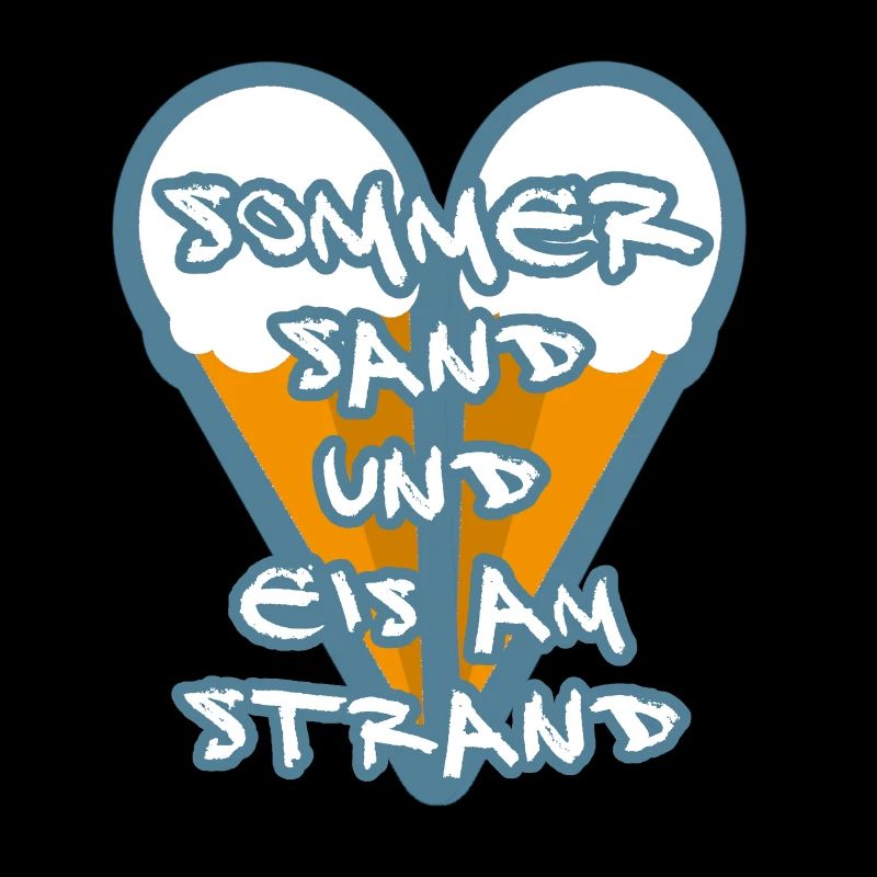 Sommer Sand Eis am Strand