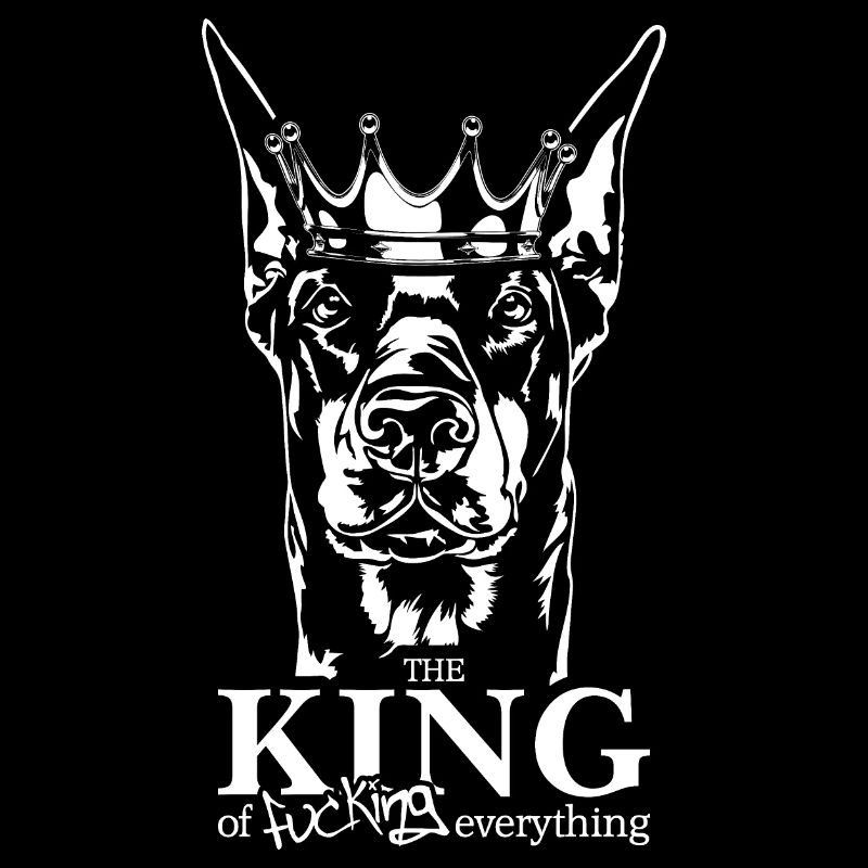 Doberman Roi de tout chien disant Wilsigns