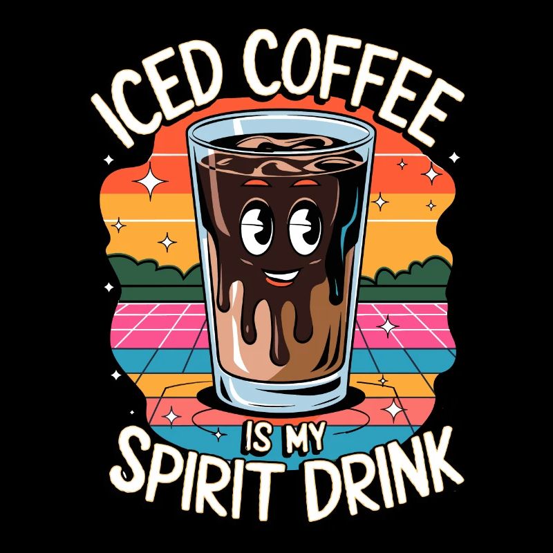 Le café glacé est ma boisson spiritueuse rétro