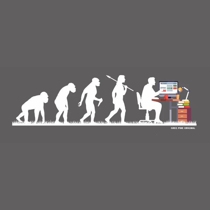 Evolution Nerd Geek Hacker Coder Programmer