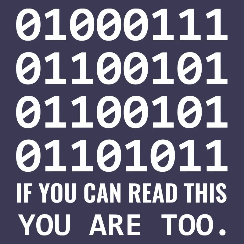 Geek in Binärcode Binär IT Informatiker & Nerd