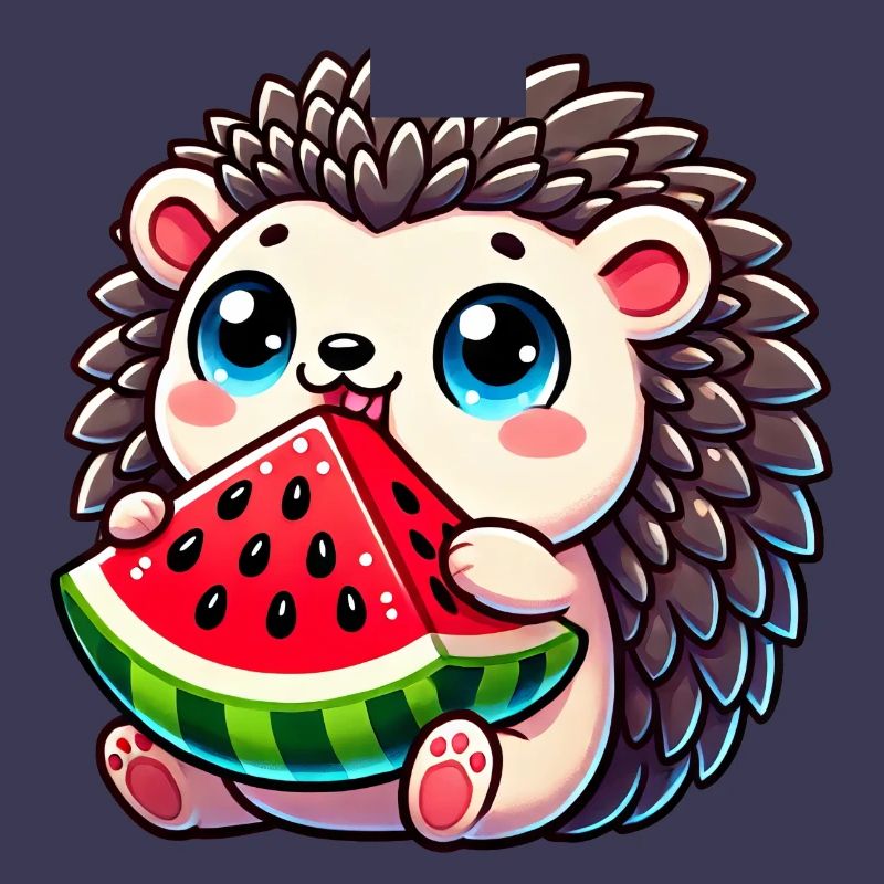 Hérisson avec conception de fruits d’été de pastèque