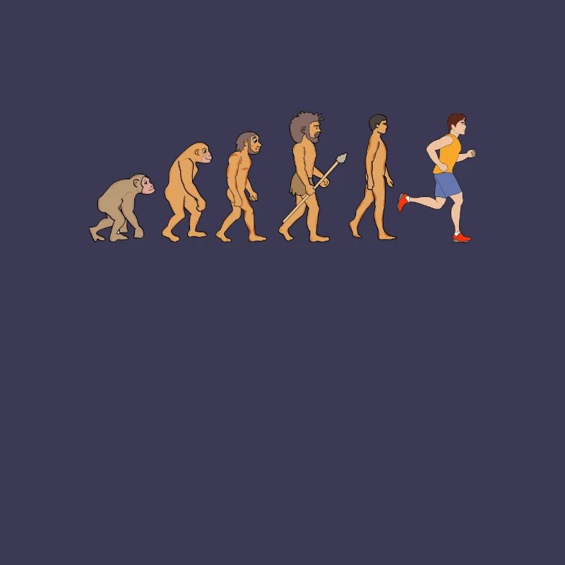 Funny Running Evolution Jogging Cardio Runner Gift