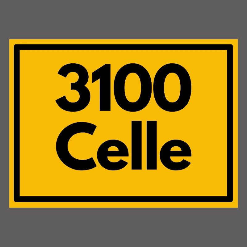 Panneau de lieu - puis rétro ancien code postal 3100 CELLE