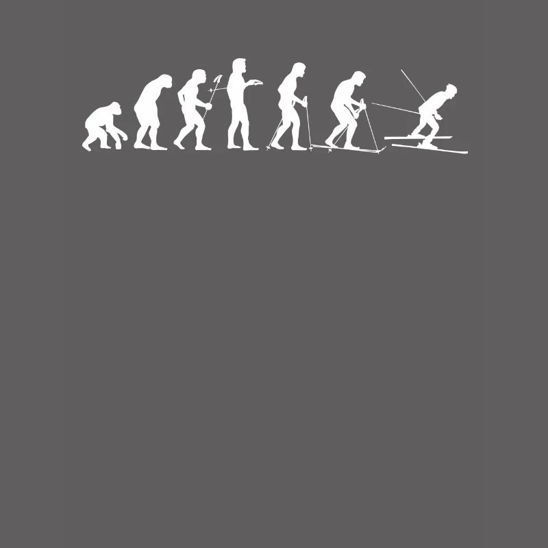 Human evolution skiing