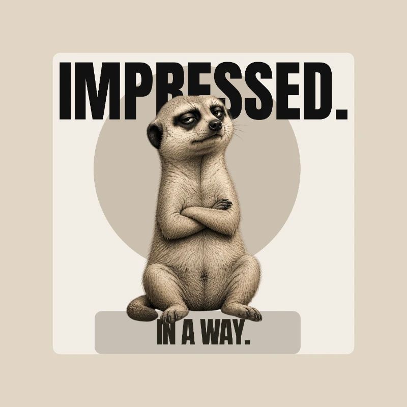 Impressionné. – Conception sarcastique de suricates