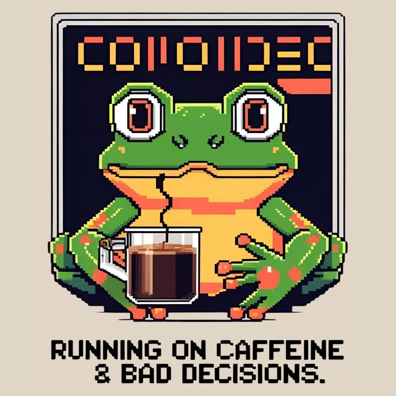 Pixel Frog – Caffeine & Bad Decisions