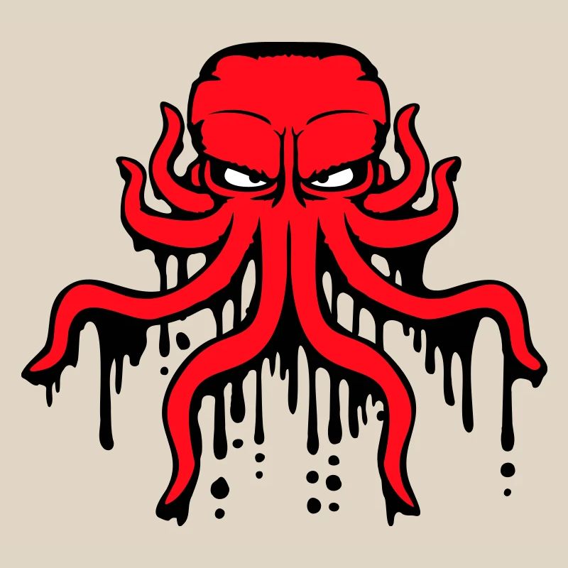 Octopus Graffiti Drop Spray Paint Squid