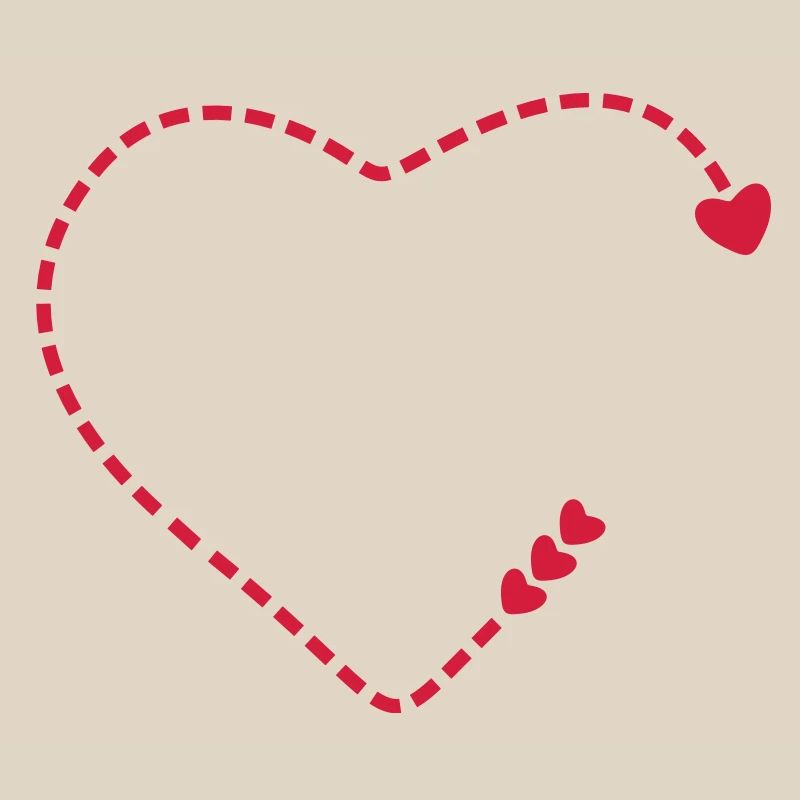 Herz offen, gestrichelt / open dashed heart (1c)