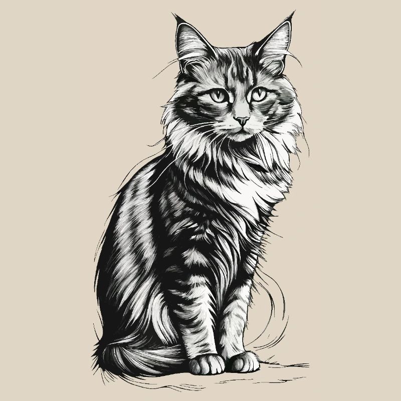 Edle Katze sitzend
