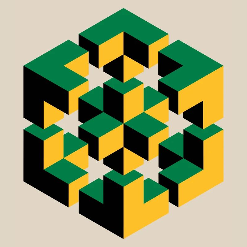 Figure impossible imagination géométrie cube Escher