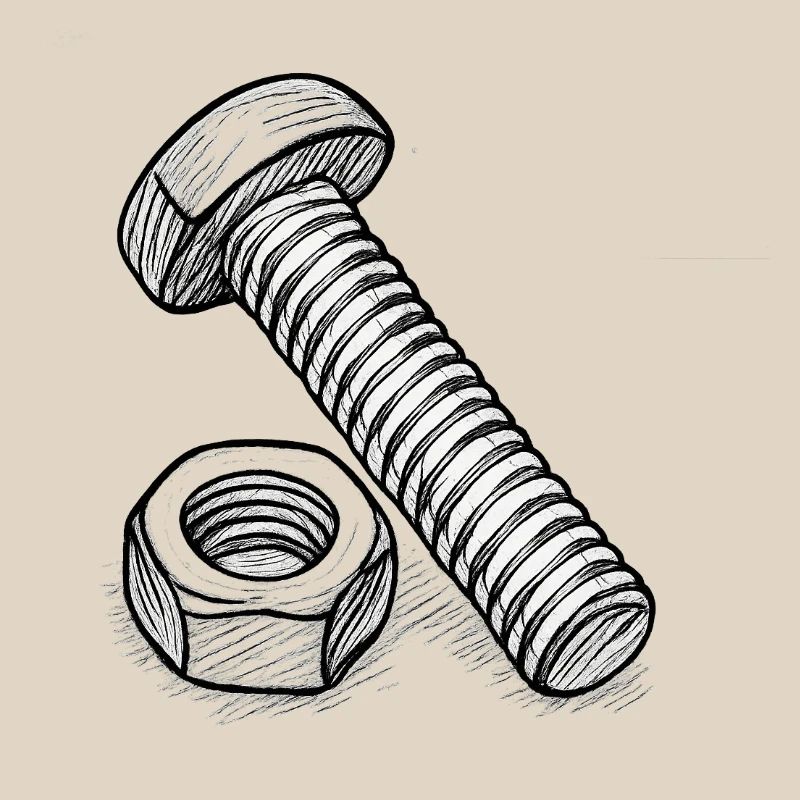 Schraube und Mutter