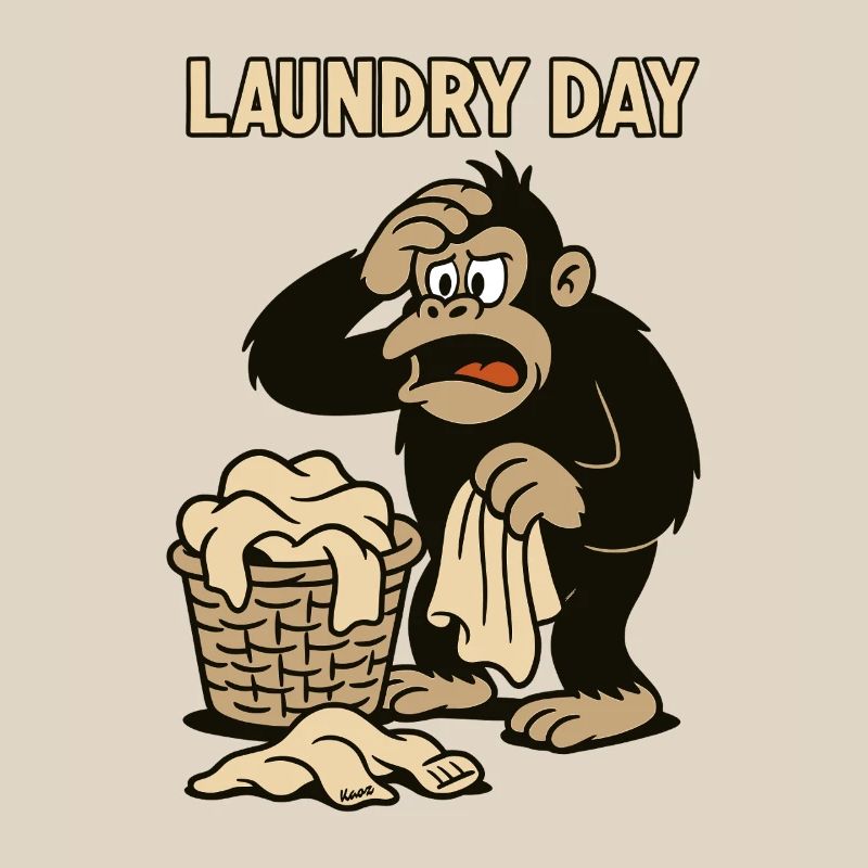 Laundry day at the overwhelmed monkey