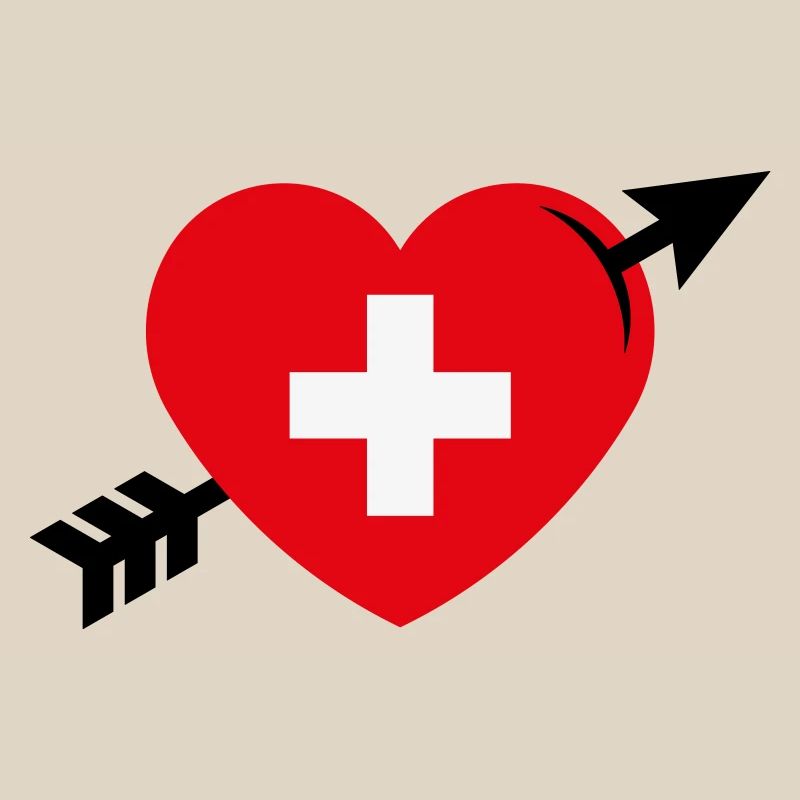 Herz Mit Schweizerkreuz Und Pfeil (Schweiz / 3C)
