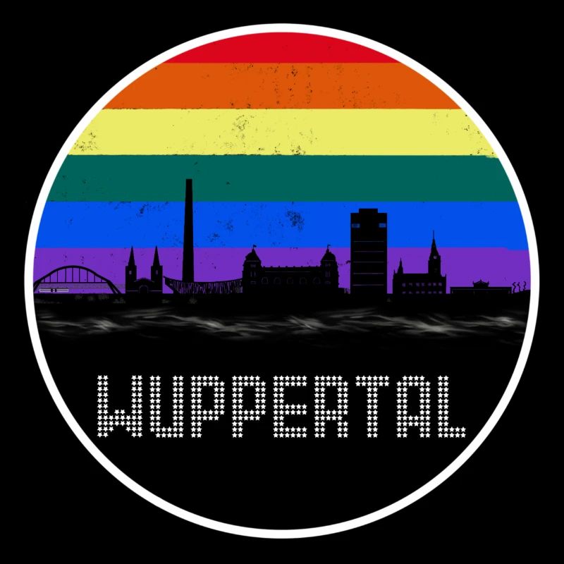 Wuppertal Skyline Regenbogen