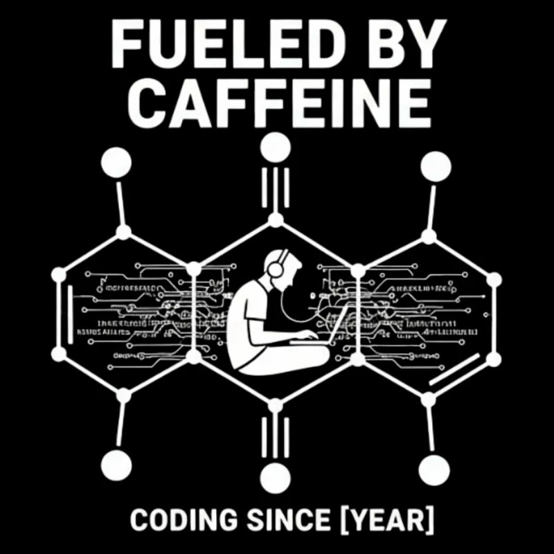 Alimenté par la caféine Coding Chemise | Programmeur