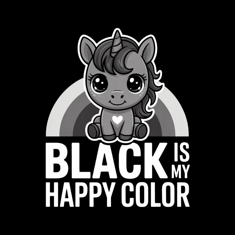 Graues Einhorn mit Regenbogenbogen