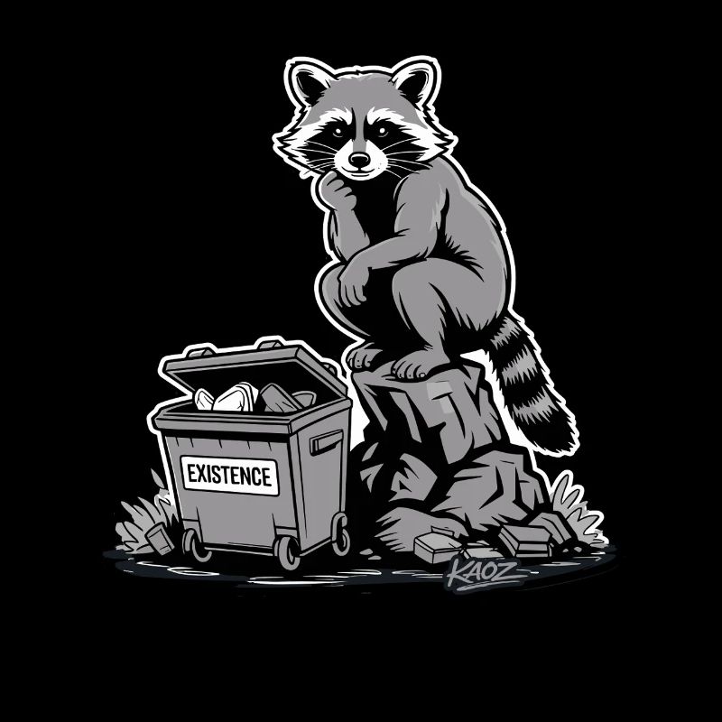 Existenz Waschbärmüllcontainer