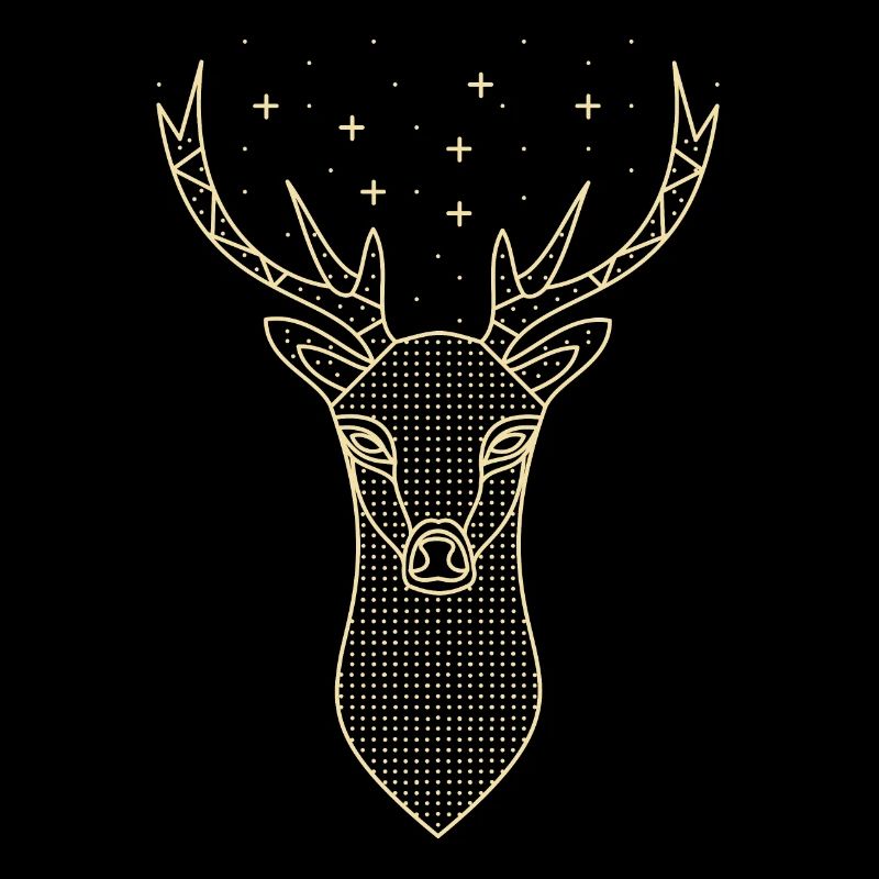 Hirsch Hirschgeweih Sterne