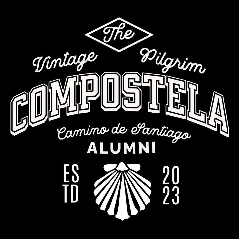 The vintage Pilgrim Compostela Alumni