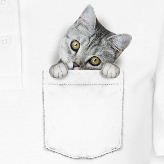 cat pocket - Frauen Polo Shirt