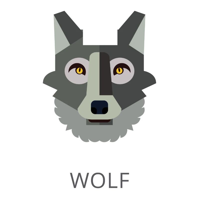 Wolf text grau