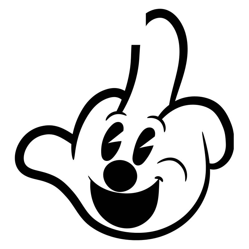 Mittelfinger Comic Handschuh Sarkasmus bürohumor