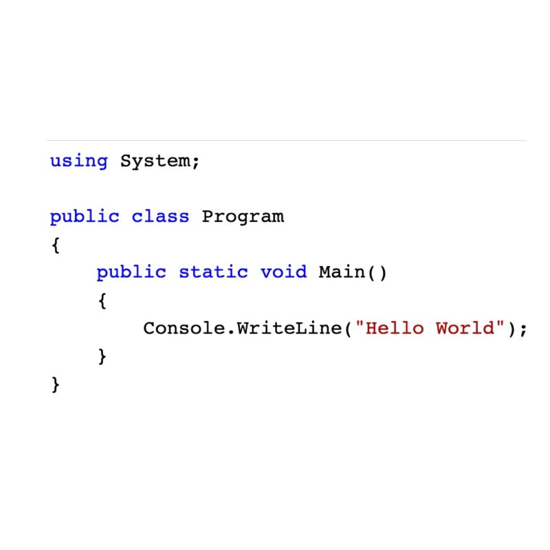 C # .NET Code Hello World Programmer Gift