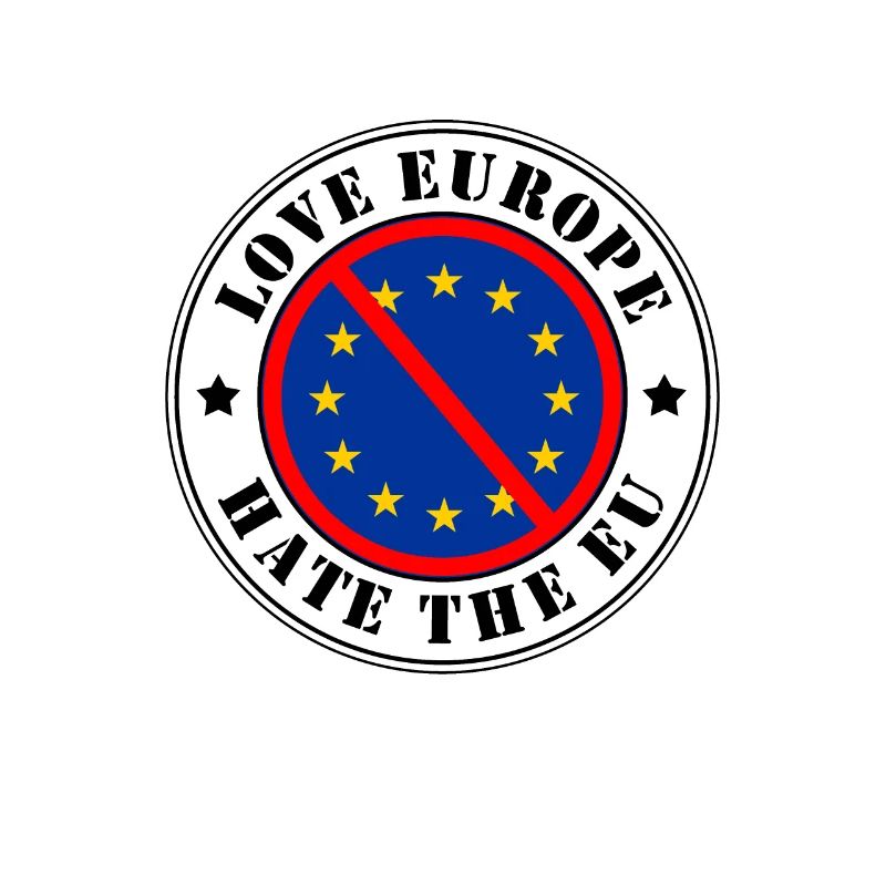 Anti EU - Love Europe Hate EU Stamp Brexit Dexit