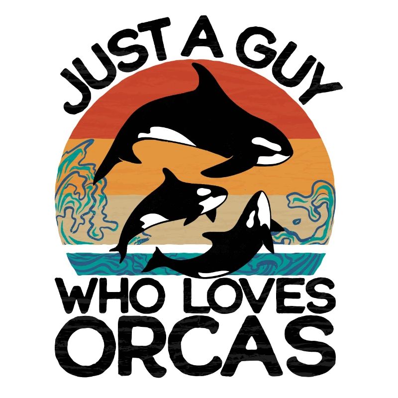 Nur ein Typ der Orcas liebt - Schwertwal Retro