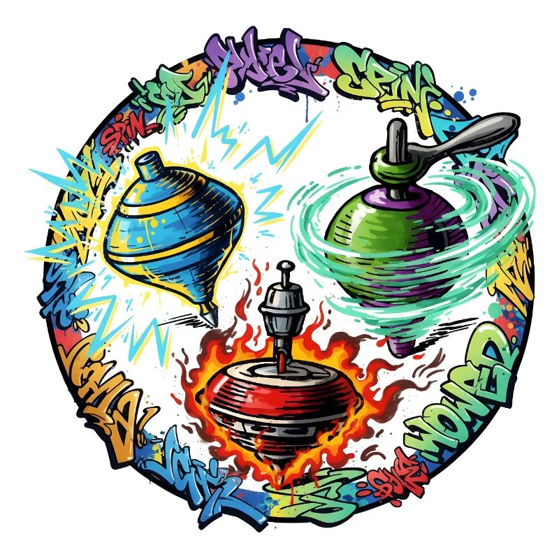 Cercle de graffitis de feu Yoyo
