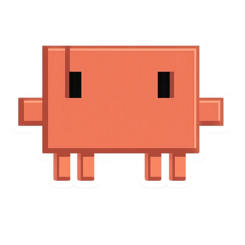 Claude Code Pixel AI Mascot Dev Sticker