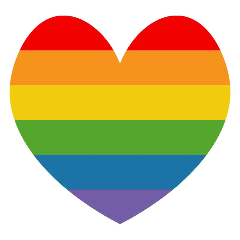 LGBT CSD TShirt Regenbogen HERZ