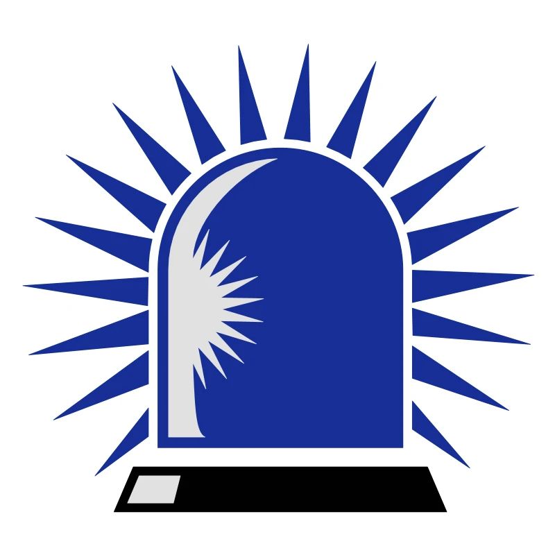 rotating blue beacon light