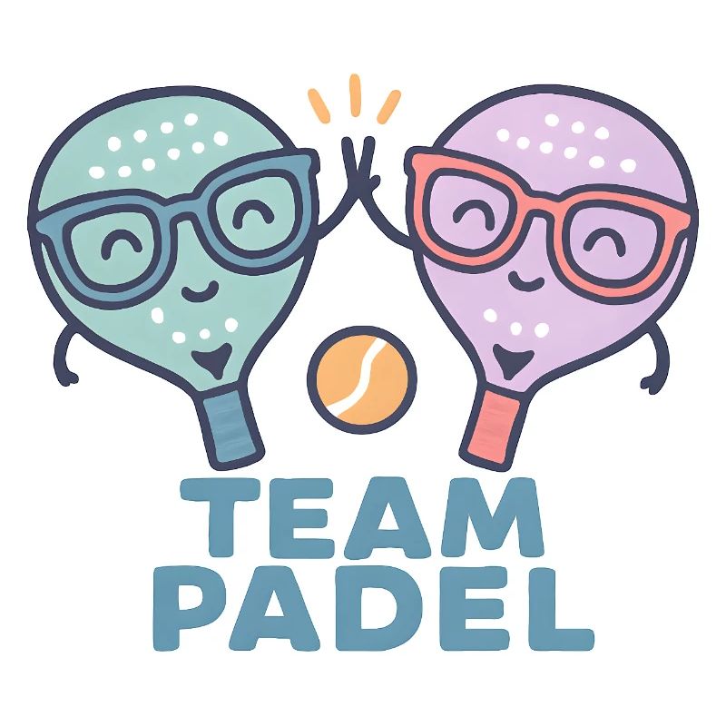 Duel Padel Amical Mascottes Coloré