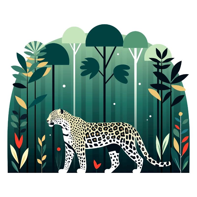 Léopard dans la jungle