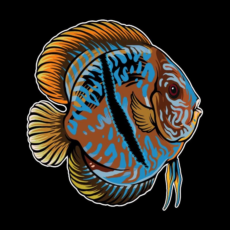 Diskusfisch Diskus Aquarianer Geschenk Aquarium