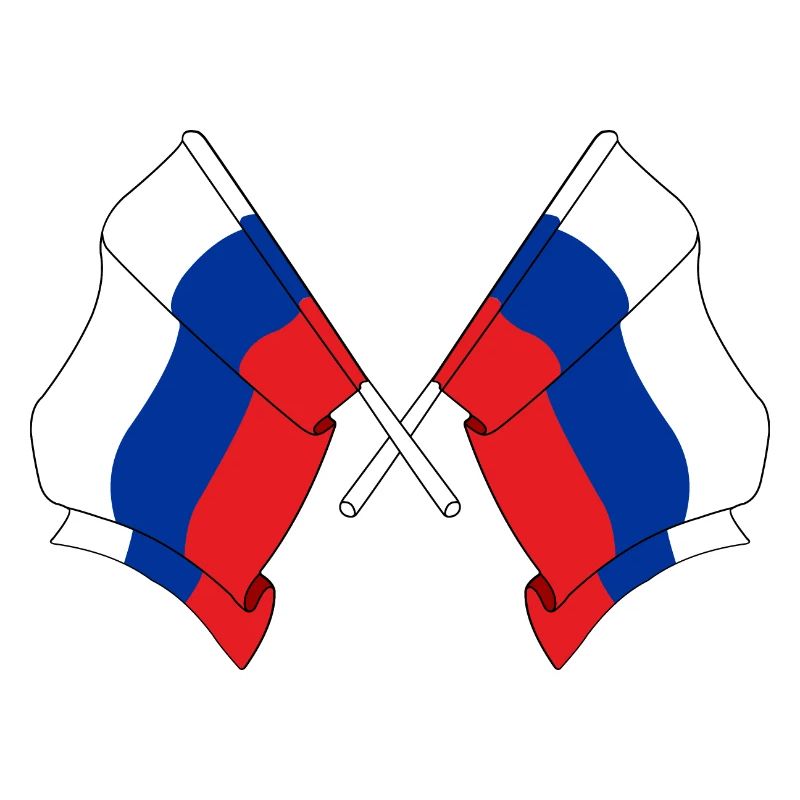 Deux drapeaux Russie