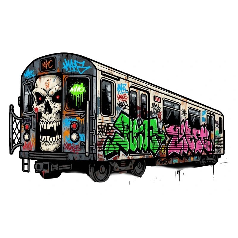 Graffitis sur le trafic du métro