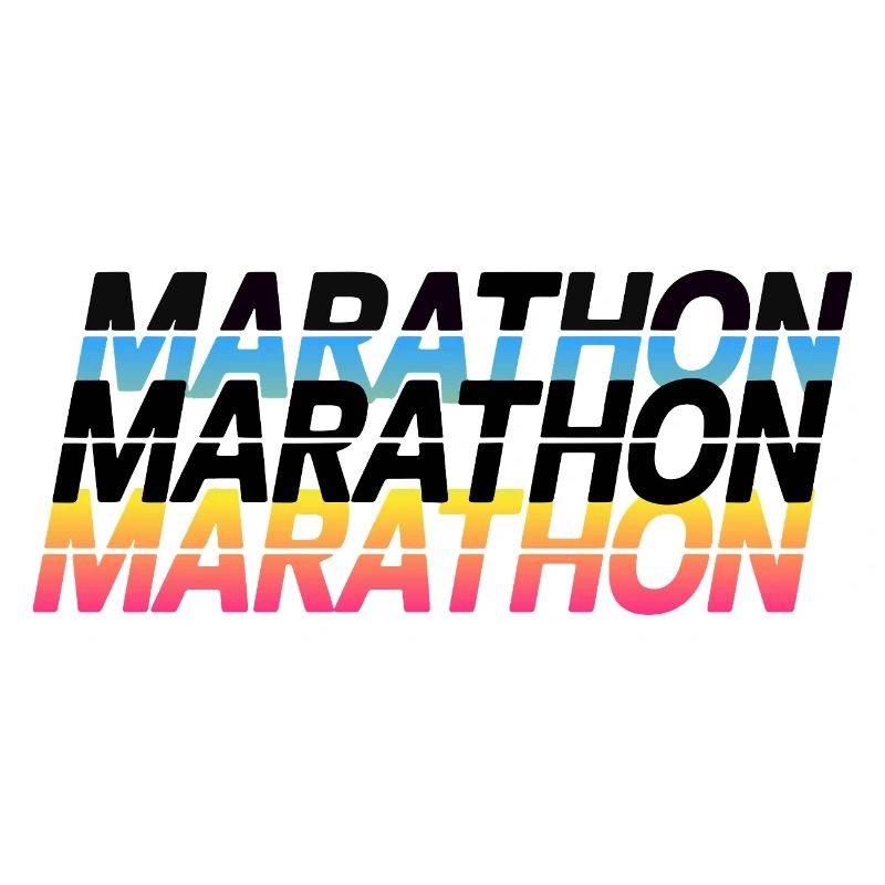 Marathon Gradient Typography